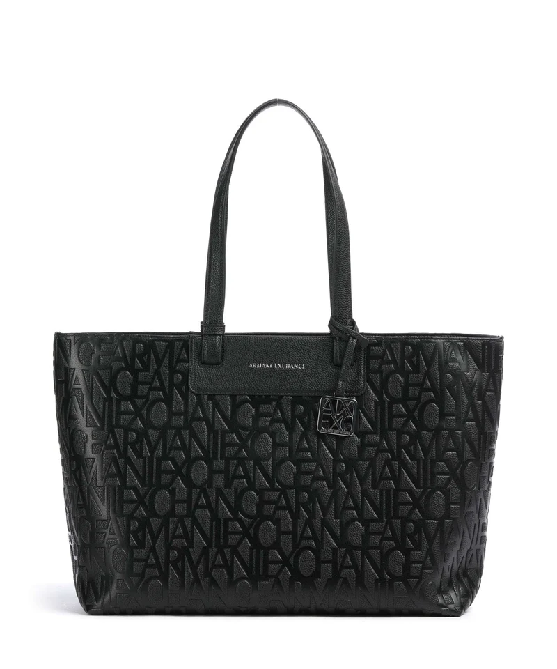 Armani Exchange Liz Monogram L Shopper black