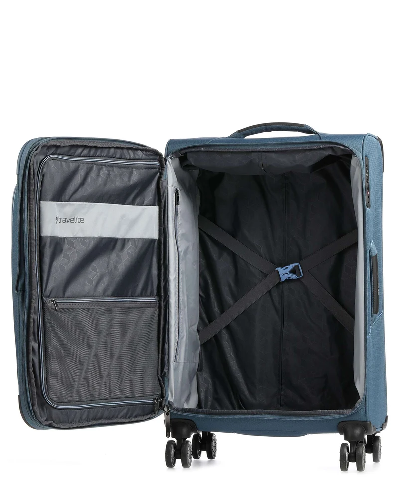 Travelite Skaii 4-Rollen Trolley panoramablau