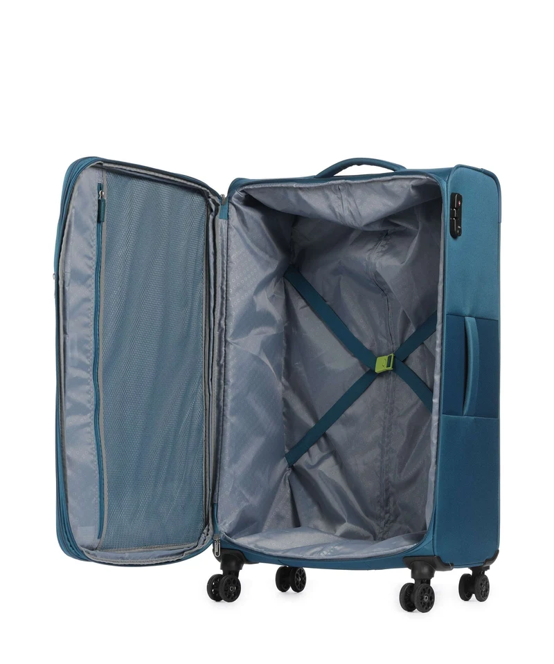 American Tourister Deep Dive 4-Rollen Trolley teal/lime