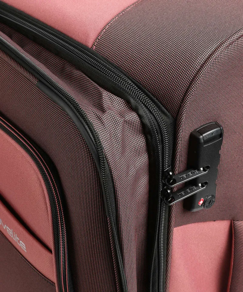 Travelite Viia 4-Rollen Trolley Set frühlingsrose