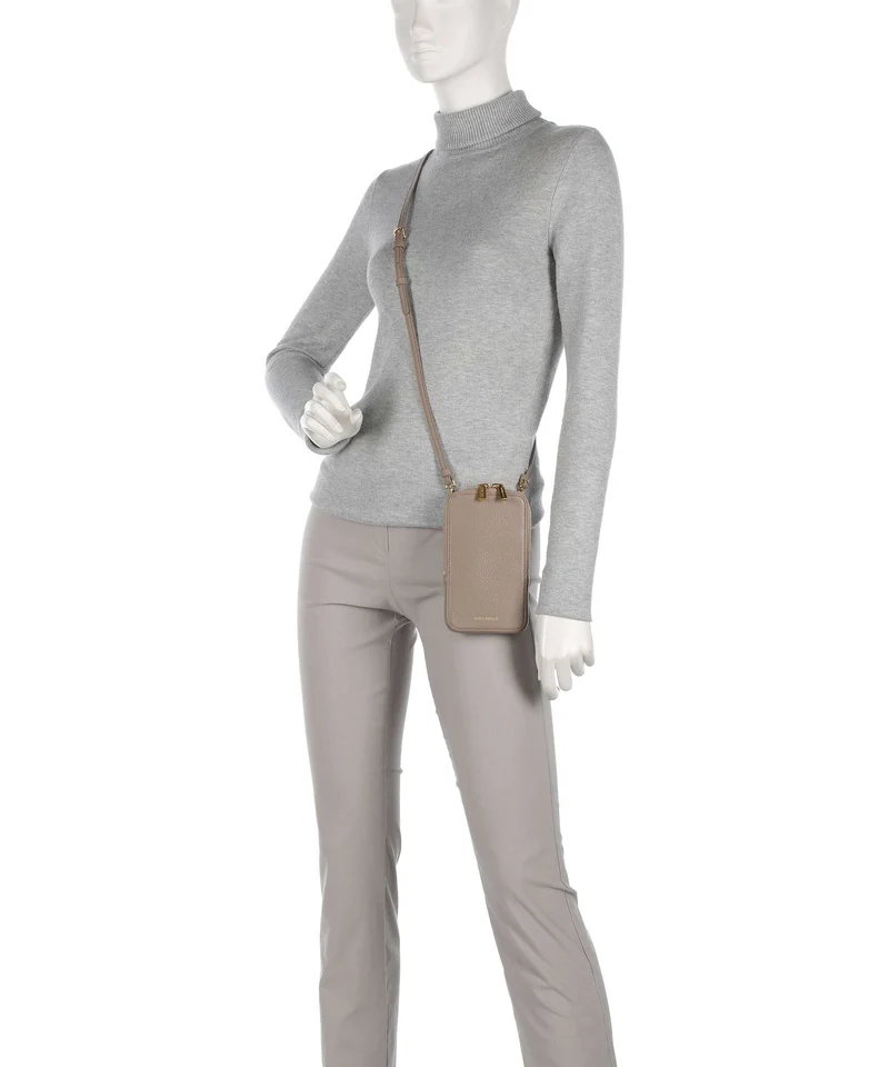 Coccinelle Flor Handytasche warm taupe