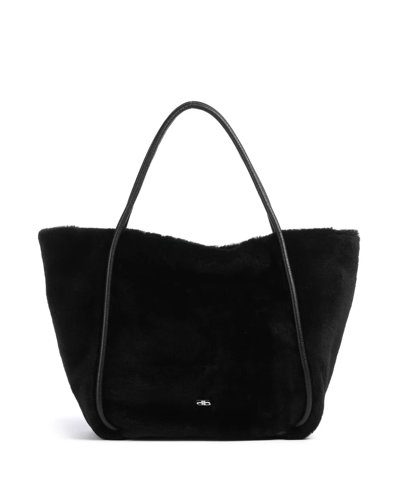 Abro Shearling Willow Shopper black/nickel