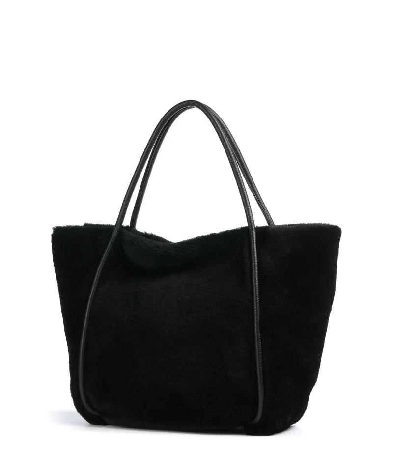 Abro Shearling Willow Shopper black/nickel