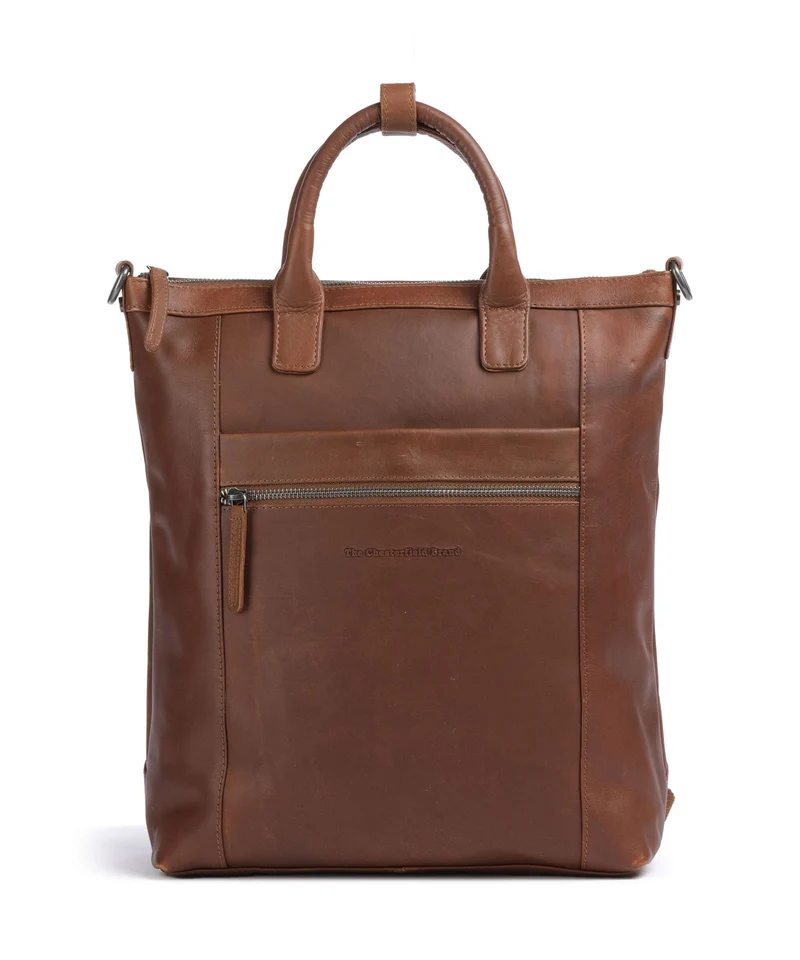 The Chesterfield Brand Wax Pull Up Cow Luisa Rucksack-Tasche cognac