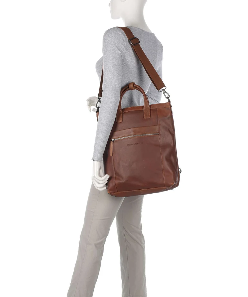 The Chesterfield Brand Wax Pull Up Cow Luisa Rucksack-Tasche cognac