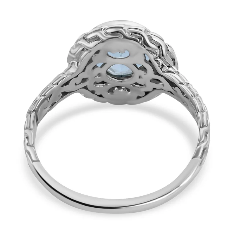 Royal Bali - Himmelblauer Topas Ring, 925 Silber ca. 3.54 ct