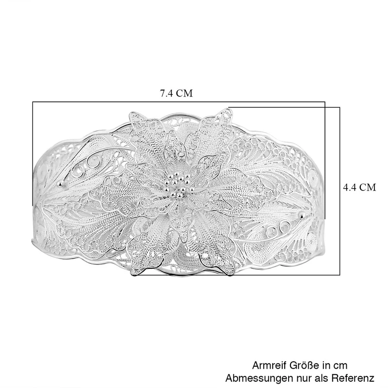 Royal Bali - 925 Silber Armreif, ca. 19 cm, ca. 25,43g