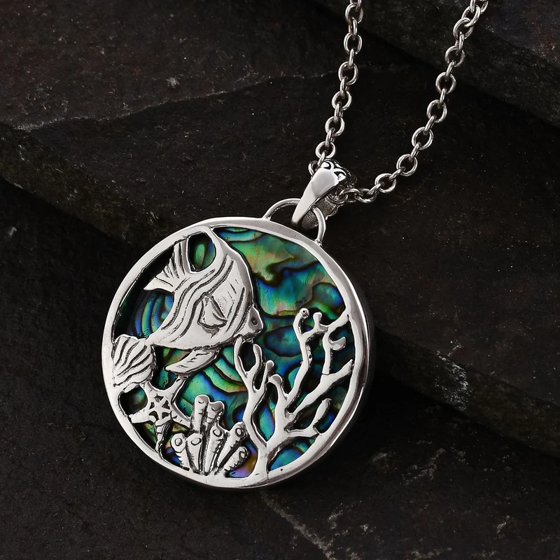 Royal Bali - Abalone Muschel Anhänger 925 Silber