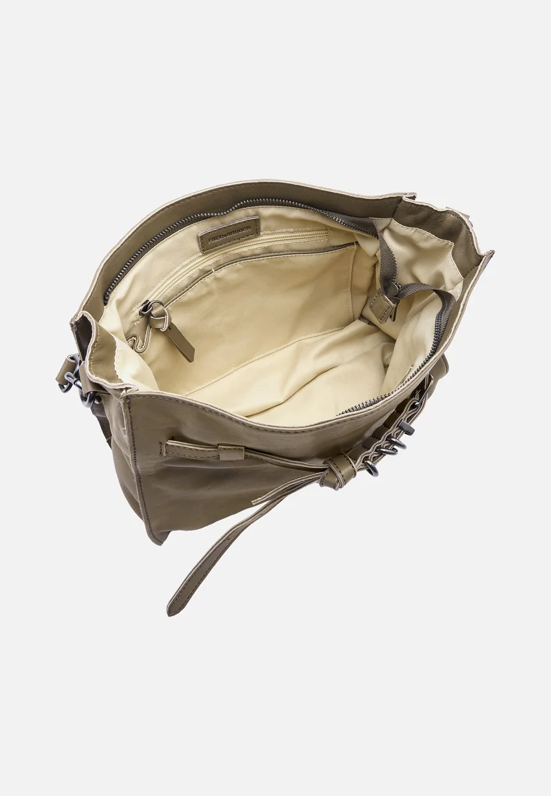 Belted With Love Shoulderbag Grey Khaki - Schultertasche