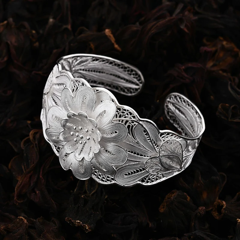 Royal Bali Kollektion - 925 Silber Armreif ca. 19 cm ca. 24,47g