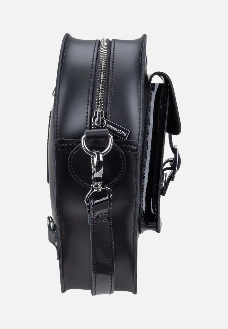 Heart Backpack Black Kiev Patent Lamper Smooth - Rucksack