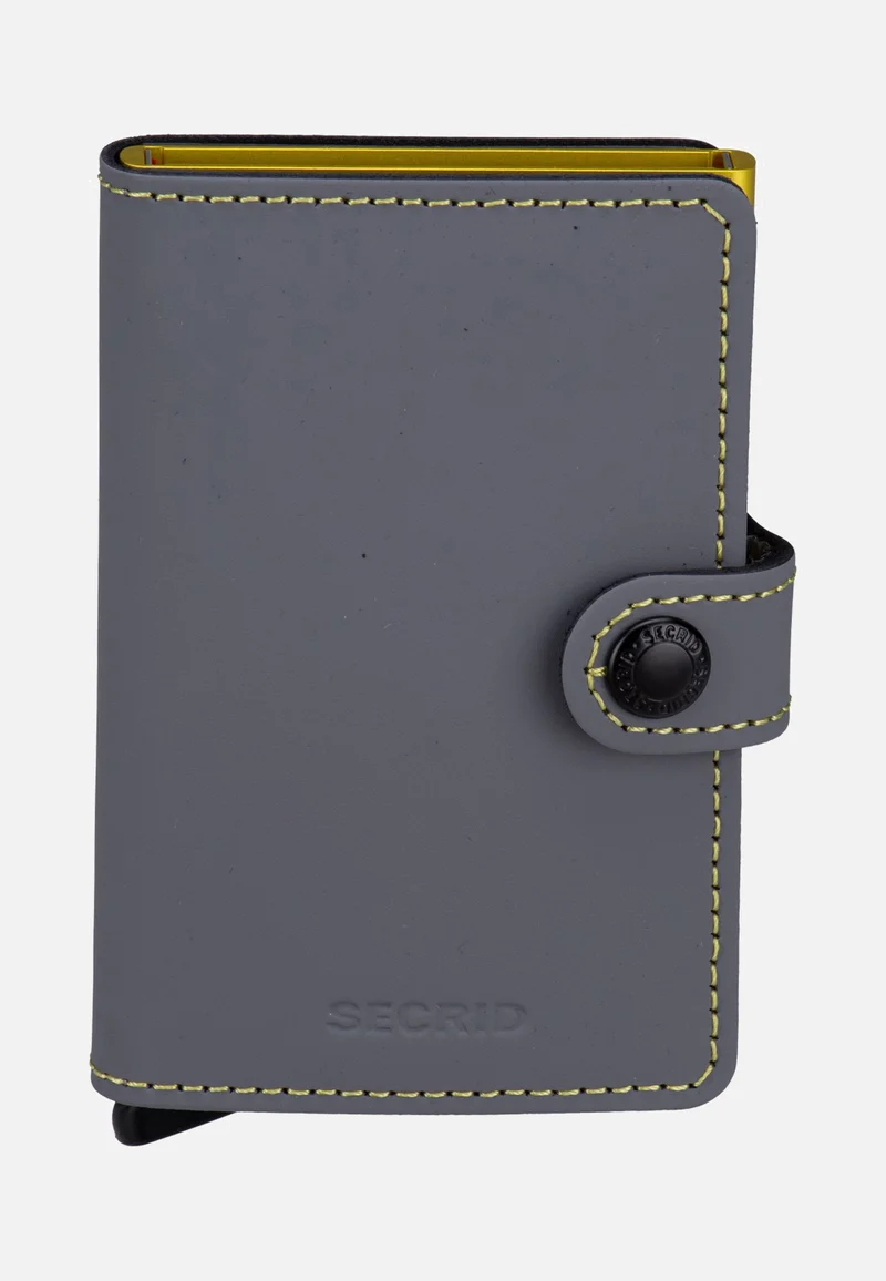 Miniwallet Matte Grey-Lime - Portemonnaie