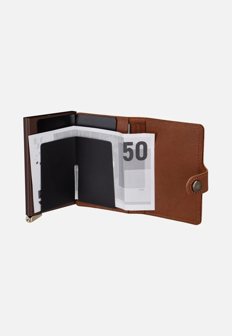 Premium Miniwallet+ Emboss Lin Cognac - Portemonnaie