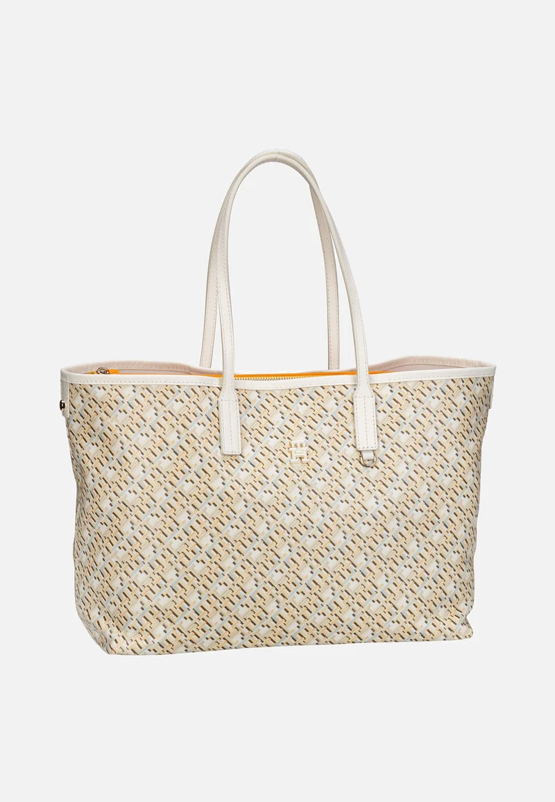 TH Monoplay Leather Tote SP24 Neutral - Shopper