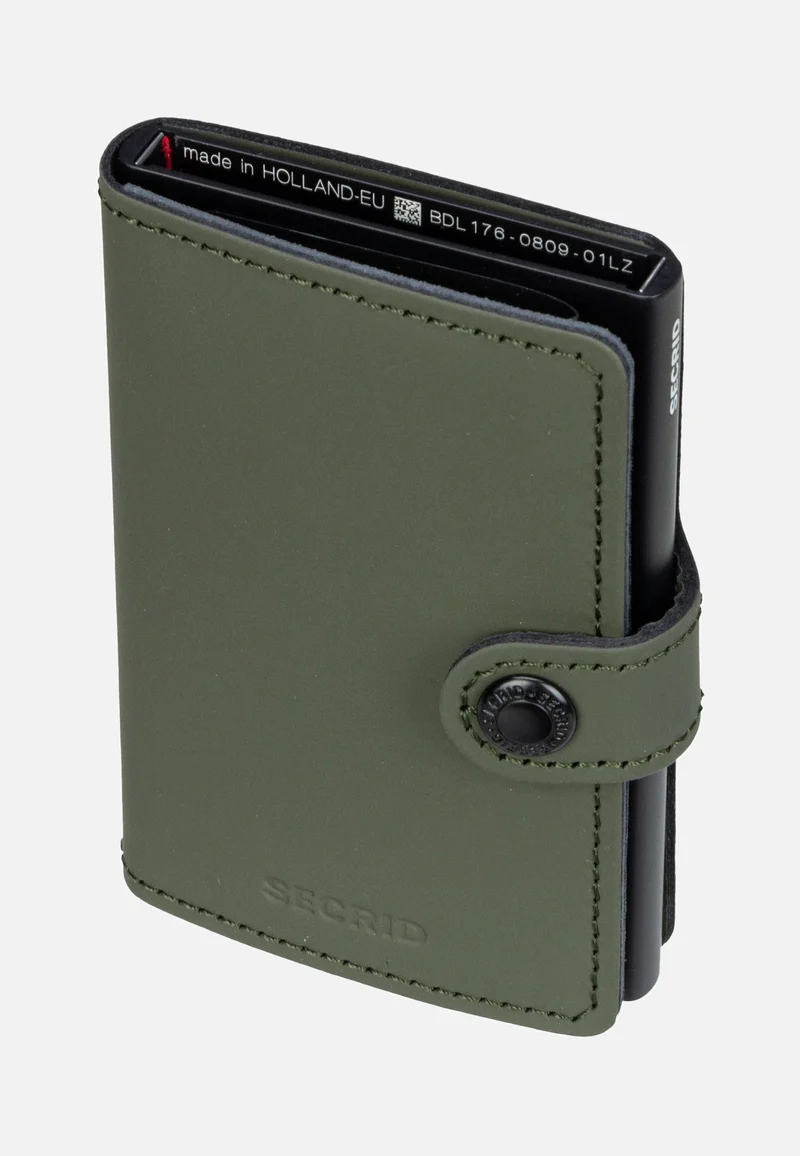 Miniwallet Matte Green-Black - Portemonnaie