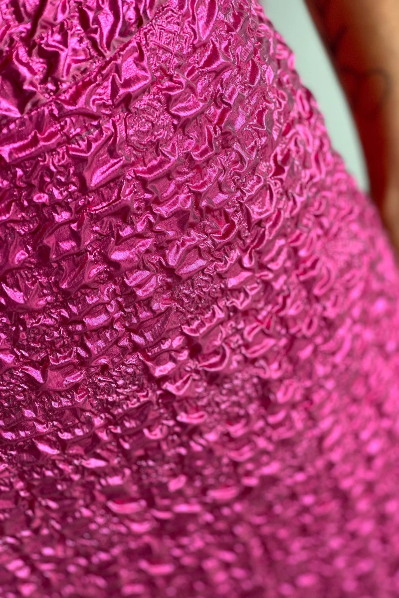 Elegant Flared Skirt in Pink Flambé
