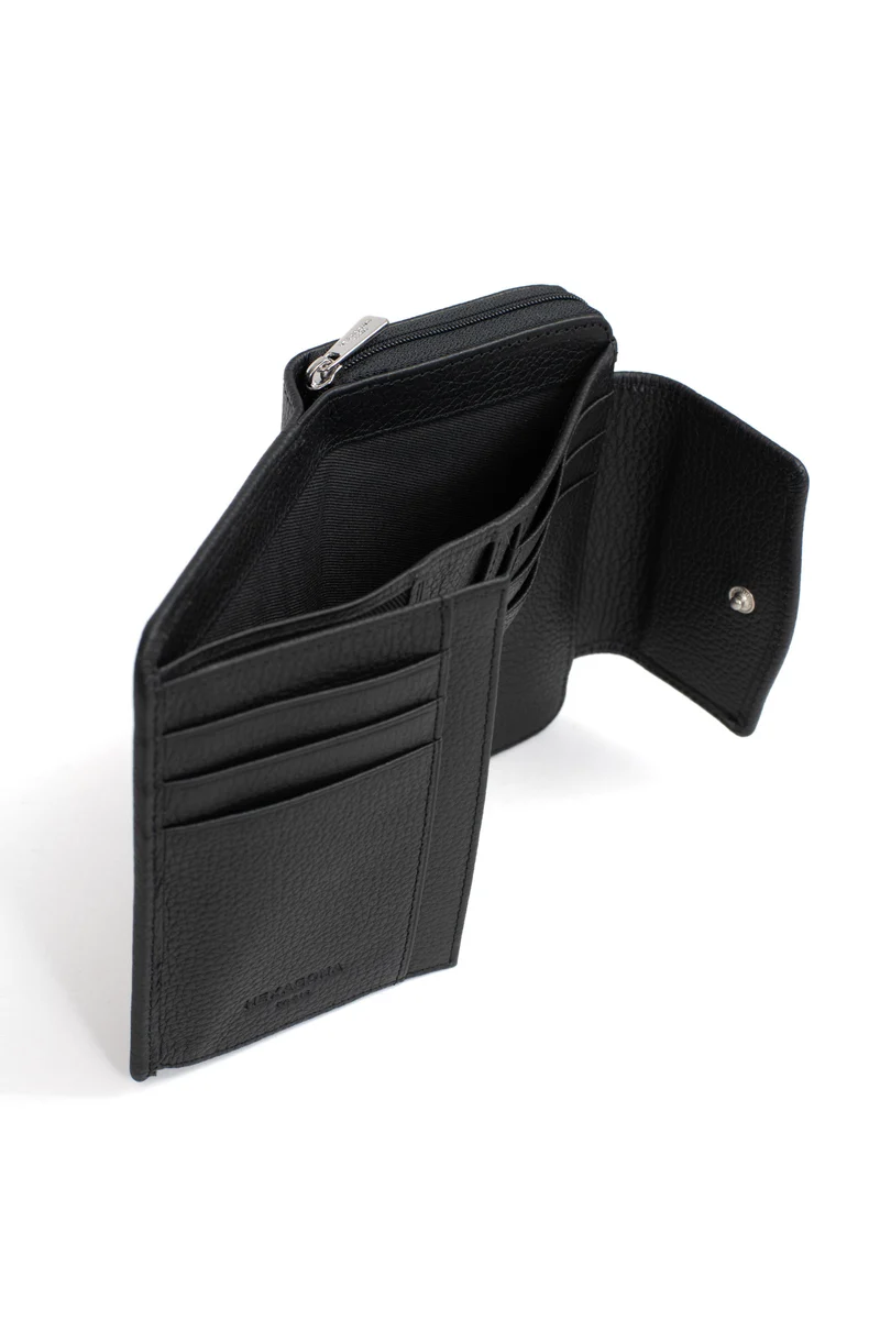 Portefeuille - 2 volets - Stop RFID - Cuir de vachette
