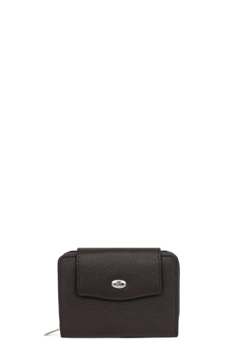 Portefeuille - 2 volets - Stop RFID - Cuir de vachette