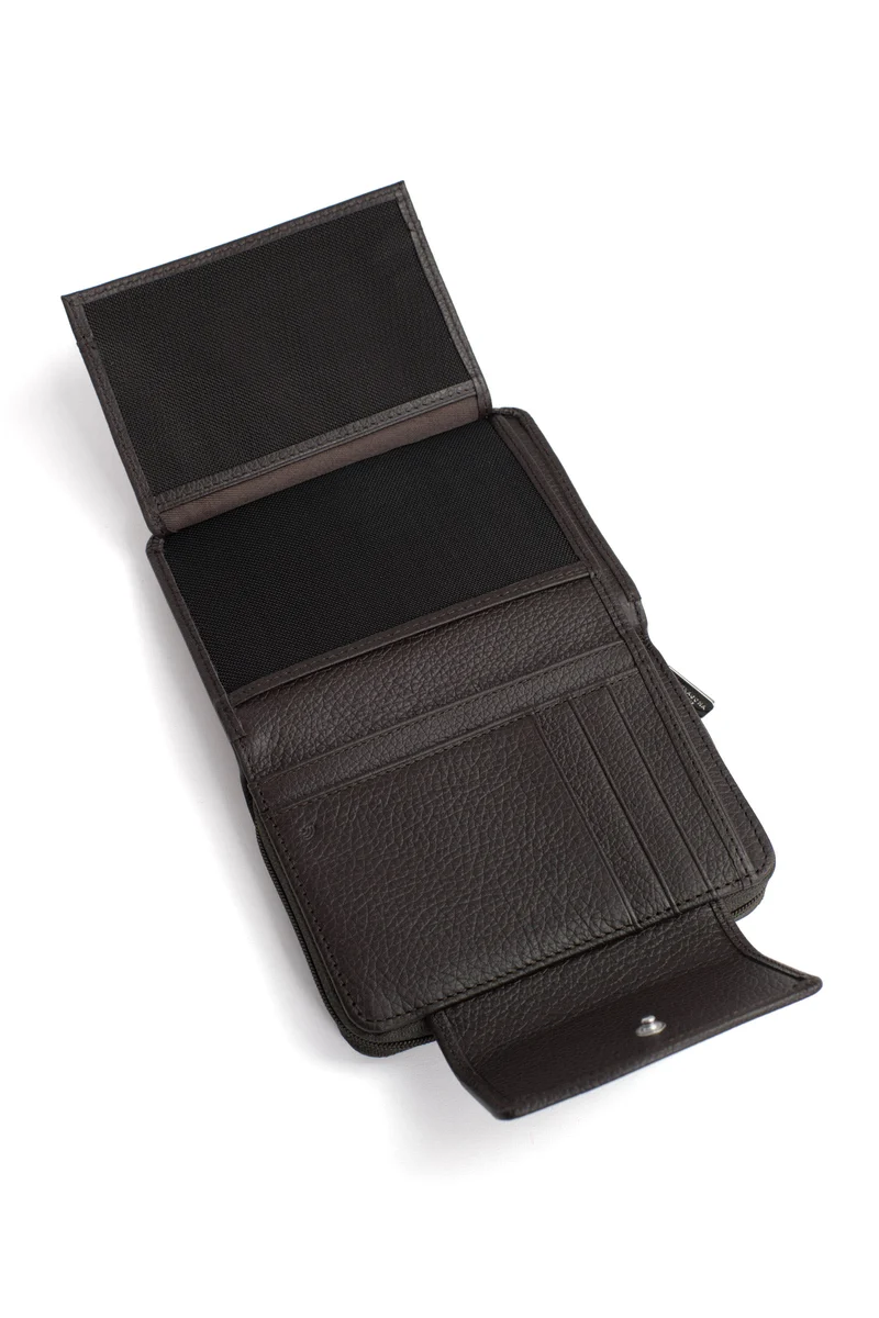 Portefeuille - 2 volets - Stop RFID - Cuir de vachette