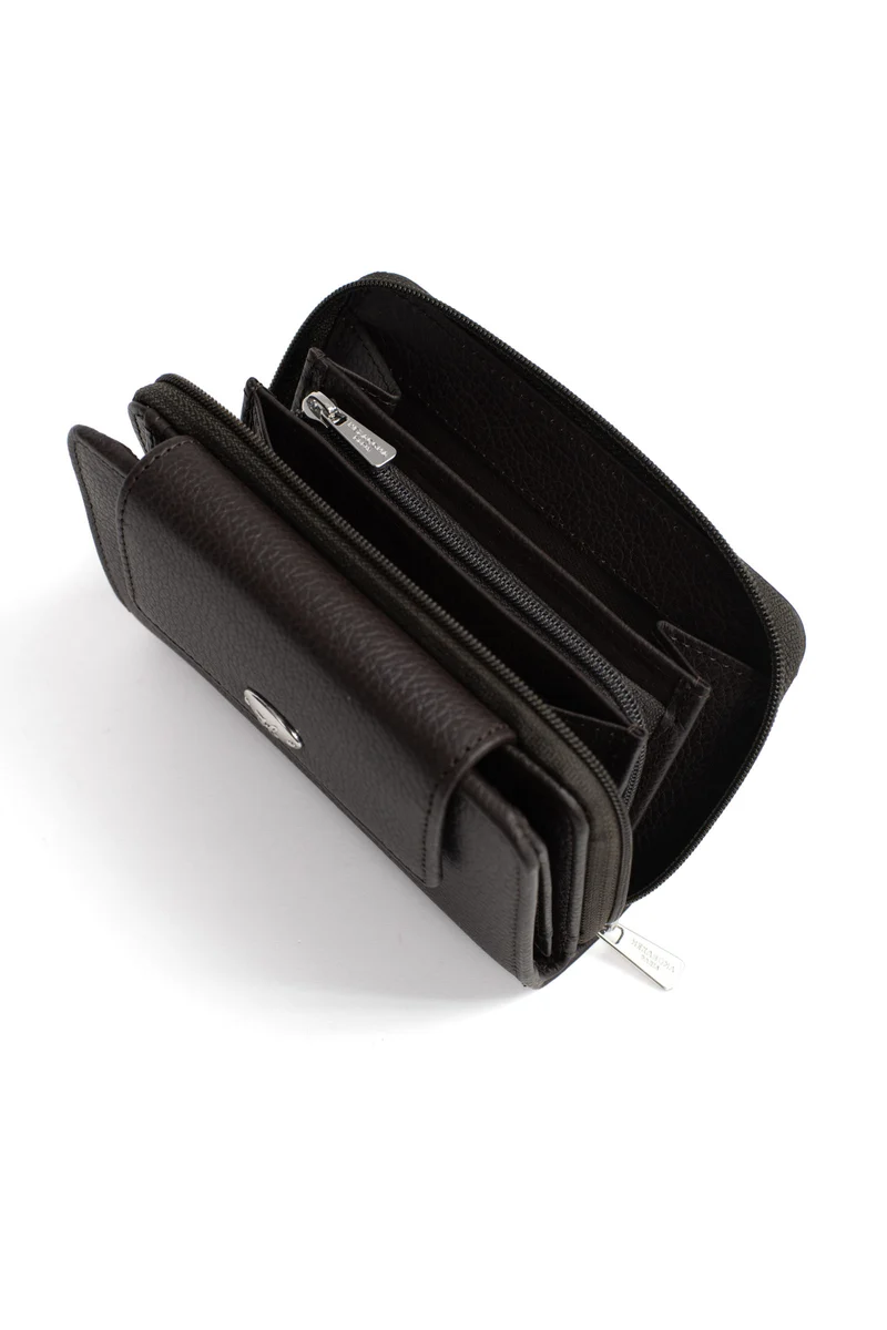 Portefeuille - 2 volets - Stop RFID - Cuir de vachette