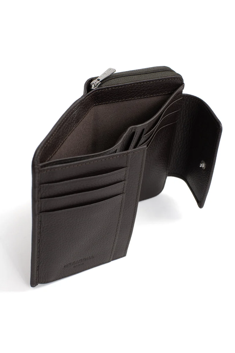 Portefeuille - 2 volets - Stop RFID - Cuir de vachette