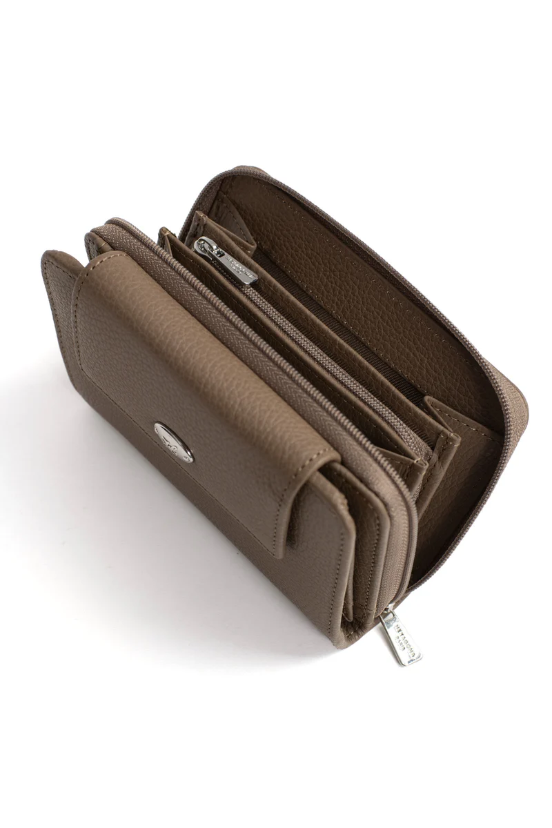 Portefeuille - 2 volets - Stop RFID - Cuir de vachette