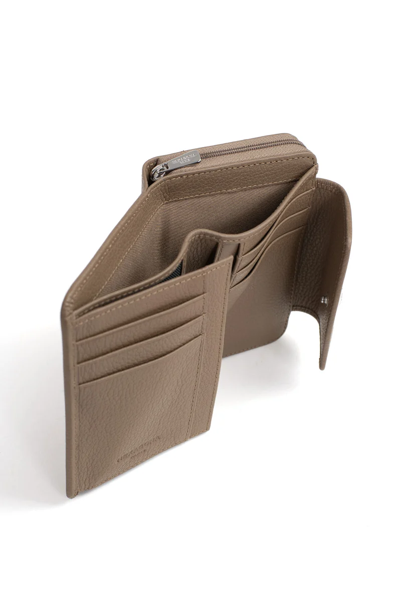 Portefeuille - 2 volets - Stop RFID - Cuir de vachette