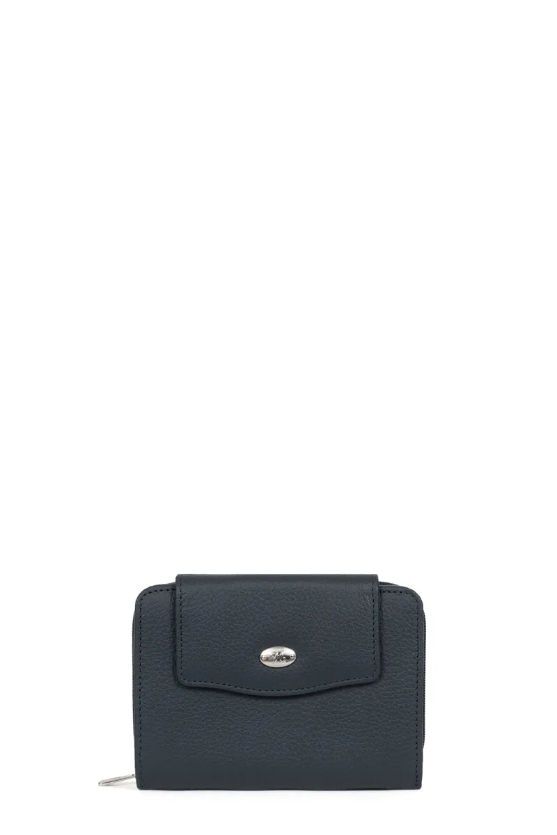 Portefeuille - 2 volets - Stop RFID - Cuir de vachette