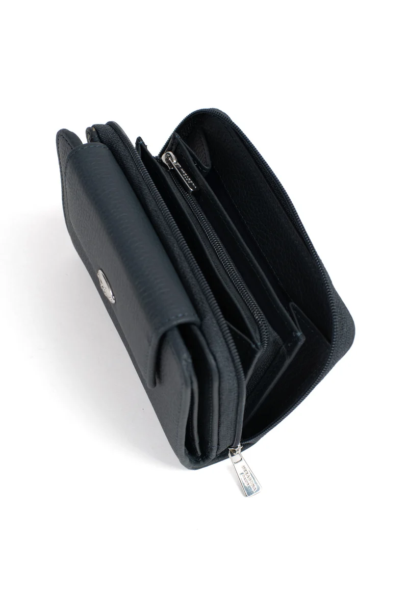 Portefeuille - 2 volets - Stop RFID - Cuir de vachette