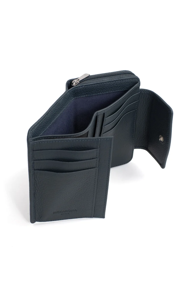 Portefeuille - 2 volets - Stop RFID - Cuir de vachette