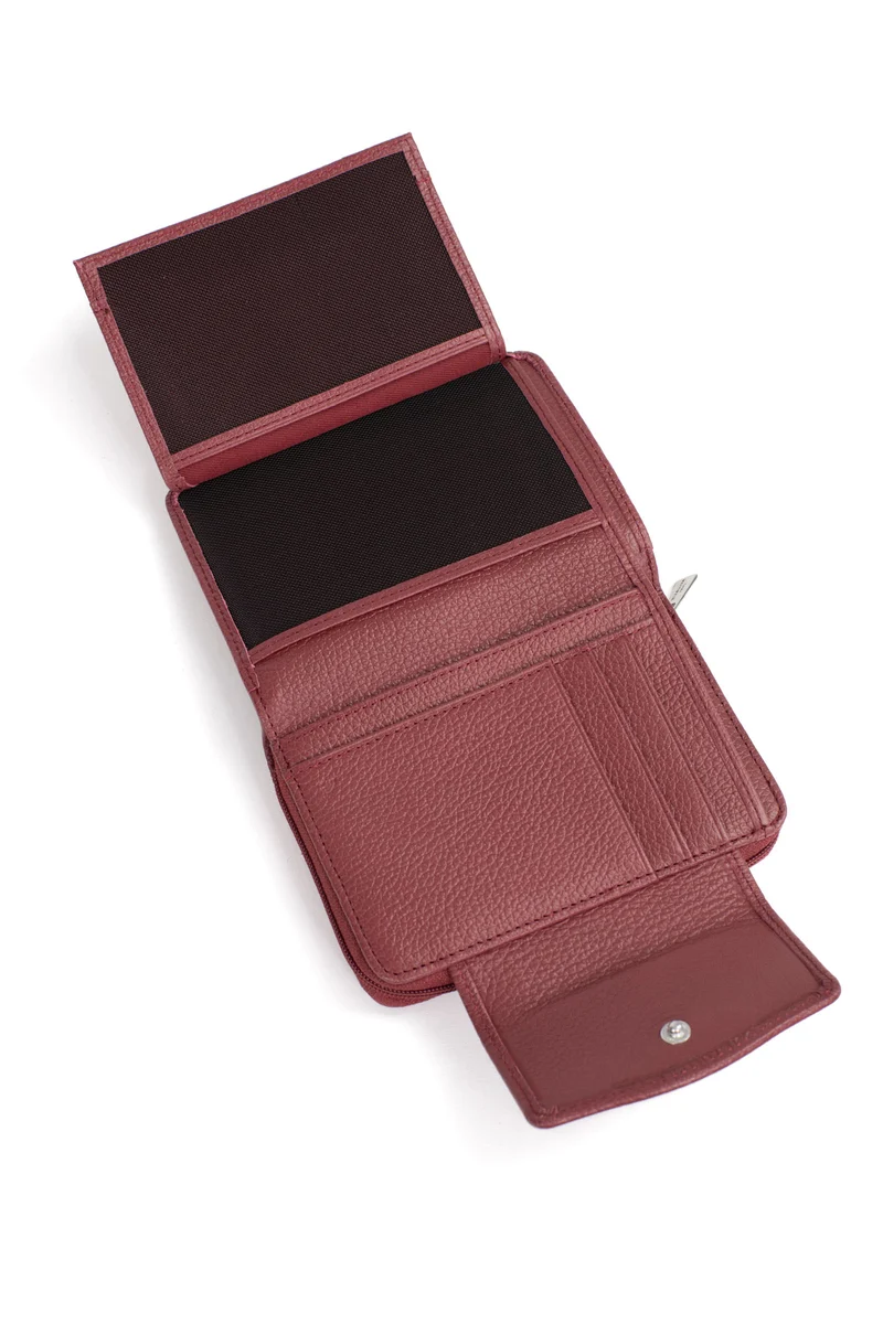 Portefeuille - 2 volets - Stop RFID - Cuir de vachette
