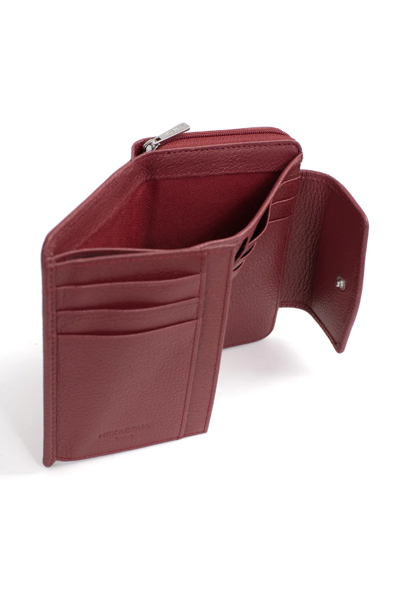 Portefeuille - 2 volets - Stop RFID - Cuir de vachette