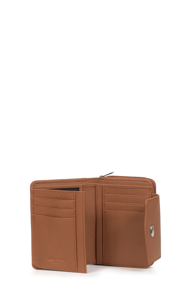 Portefeuille - 2 volets - Stop RFID - Cuir de vachette