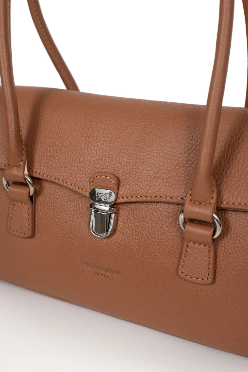 Sac porté épaule 2 anses - Cuir de vachette