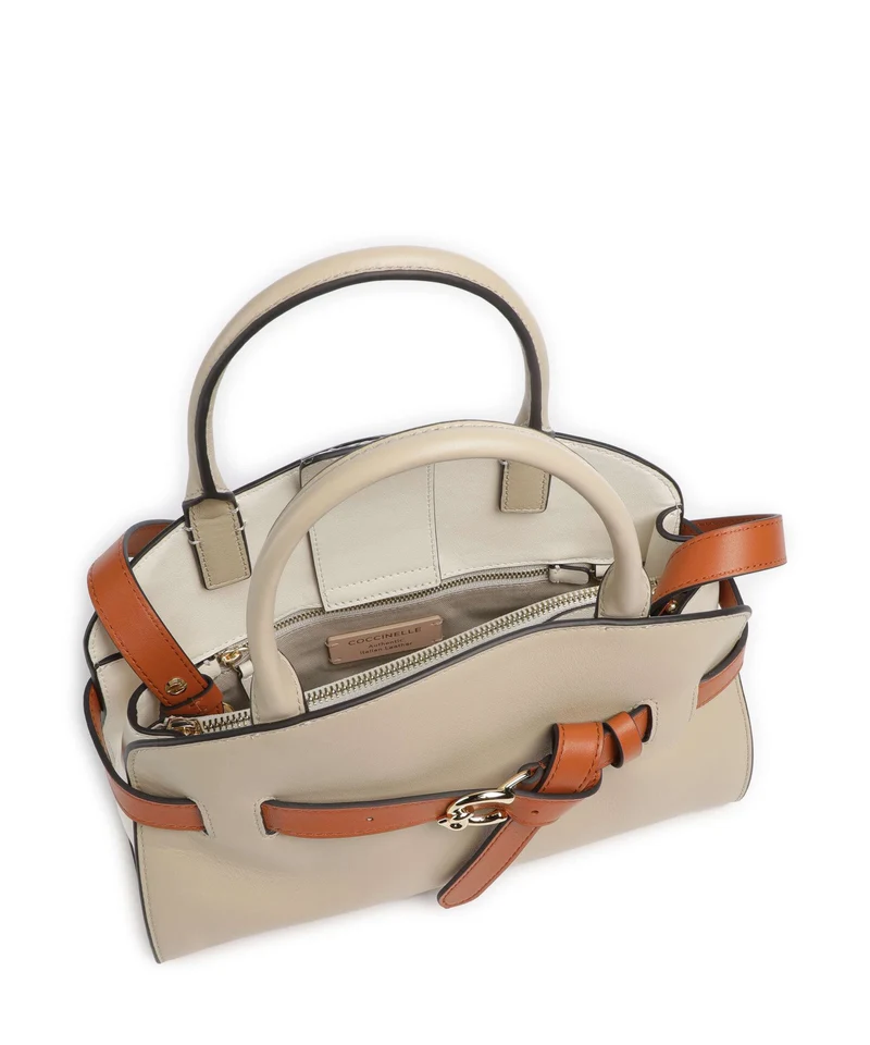 Coccinelle Sabine New Tricolor Handtasche sandshell/pearl/crab