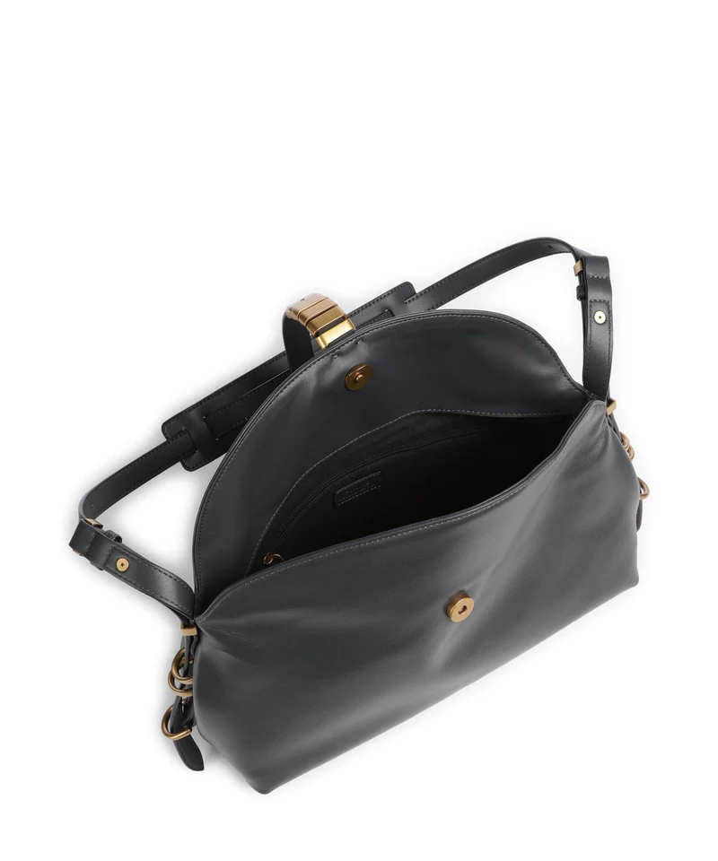 Pinko Saddle Schultertasche grigio asfalto/antique gold