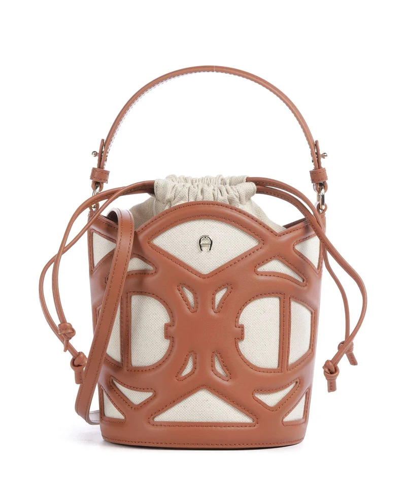 Aigner Azzurra S Bucket Handtasche cognac brown