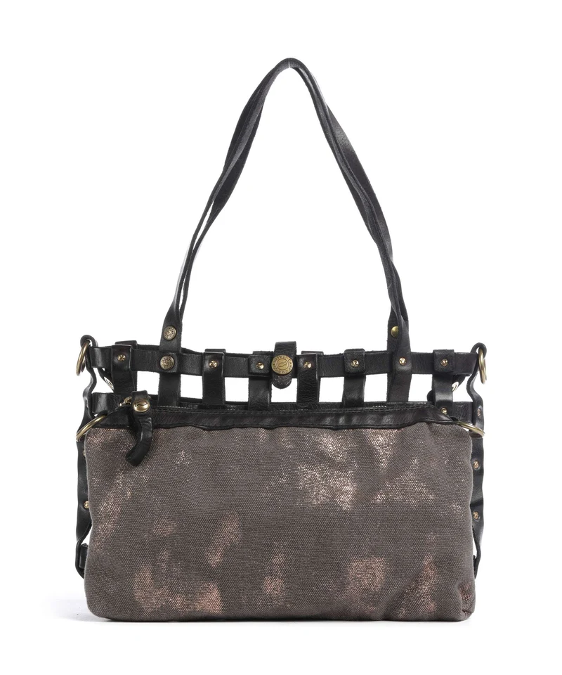 Campomaggi Schultertasche grey/bronze