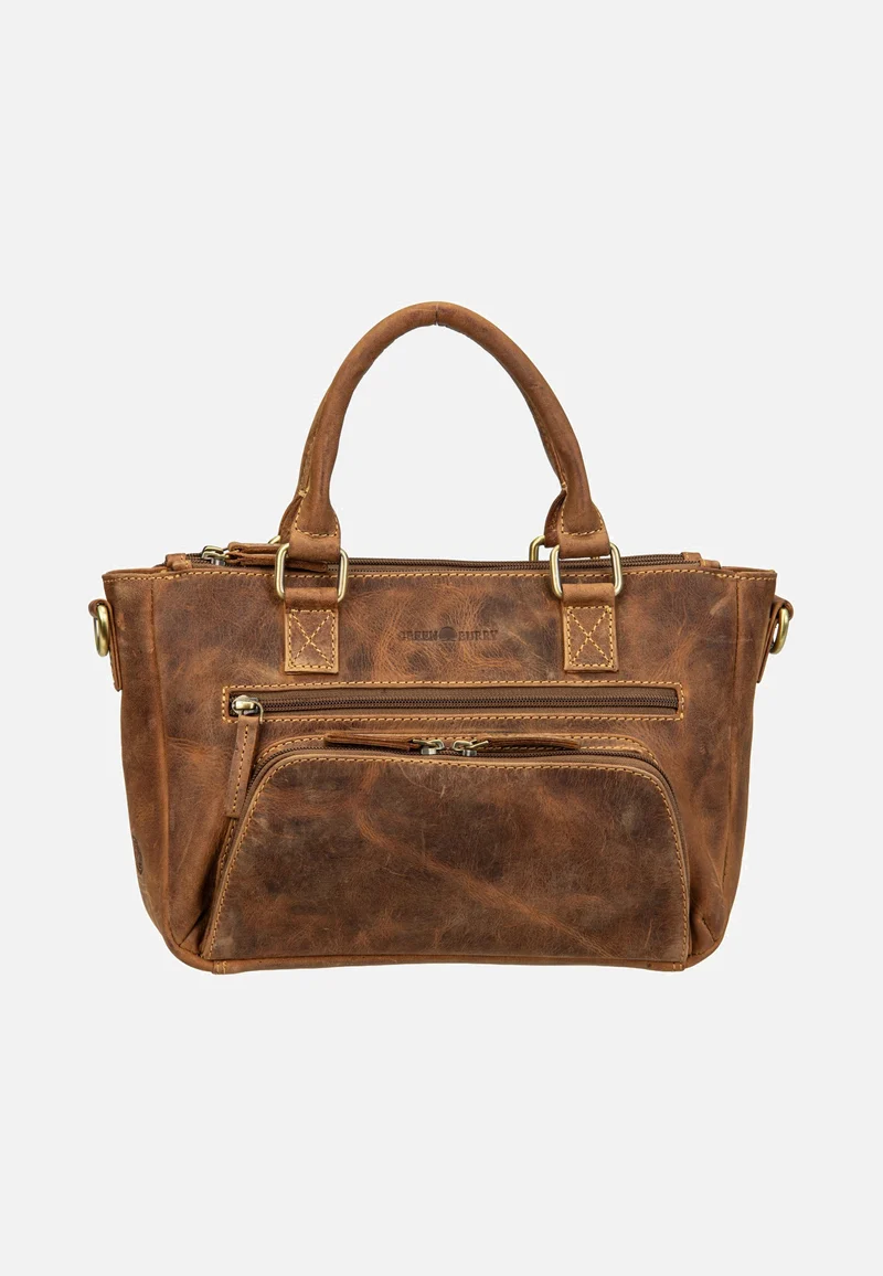 Vintage Umhängetasche 3Zips Sattelbraun - Tote Bag