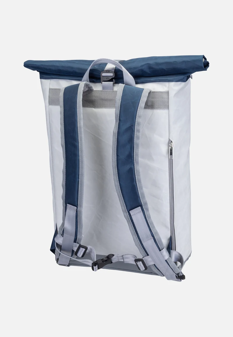 Tide Weiß/Blau/Zahl Hellgrau - Rolltop Rucksack