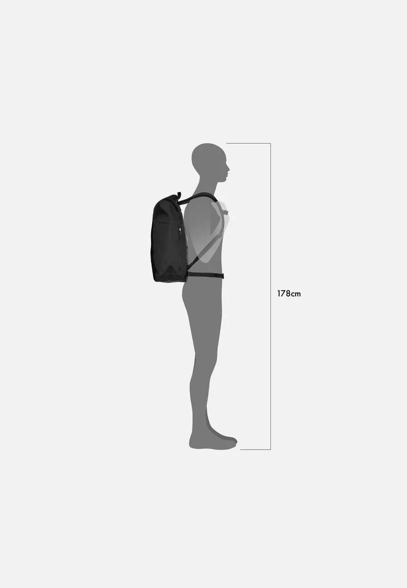 Velocity 29L Schwarz - Rolltop Rucksack
