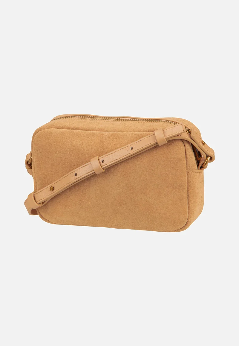 Ella Camera S Suede Beige - Crossbody Bag