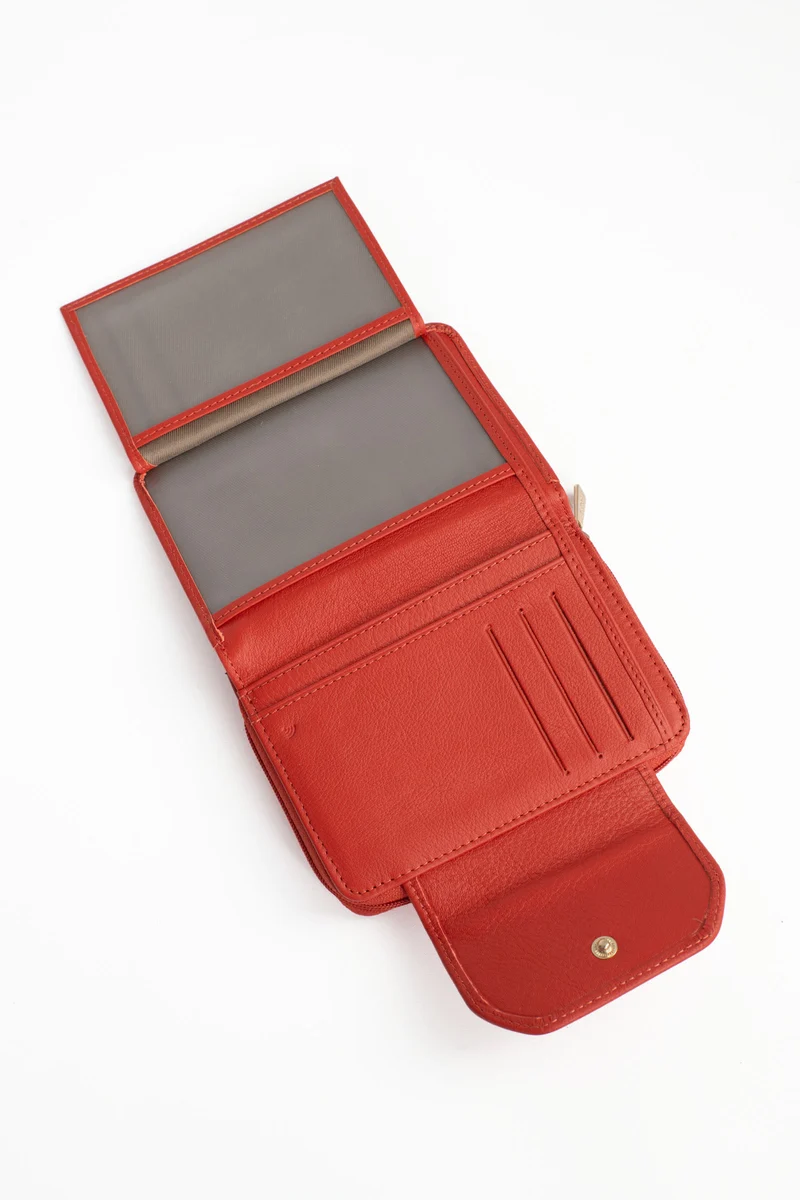 Portefeuille - 2 volets - Stop RFID - Cuir de vachette