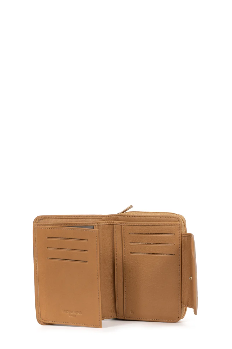Portefeuille - 2 volets - Stop RFID - Cuir de vachette