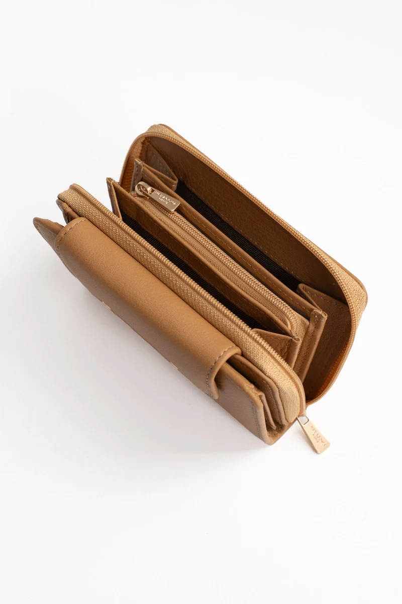 Portefeuille - 2 volets - Stop RFID - Cuir de vachette
