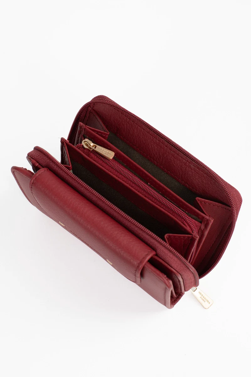 Portefeuille - 2 volets - Stop RFID - Cuir de vachette