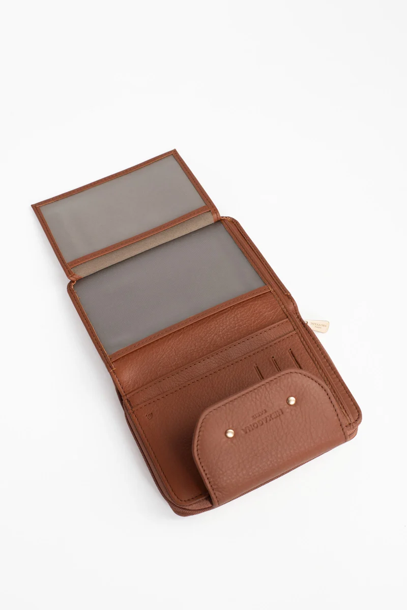 Portefeuille - 2 volets - Stop RFID - Cuir de vachette