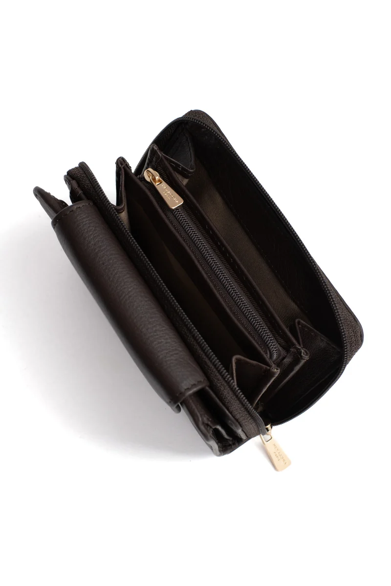 Portefeuille - 2 volets - Stop RFID - Cuir de vachette