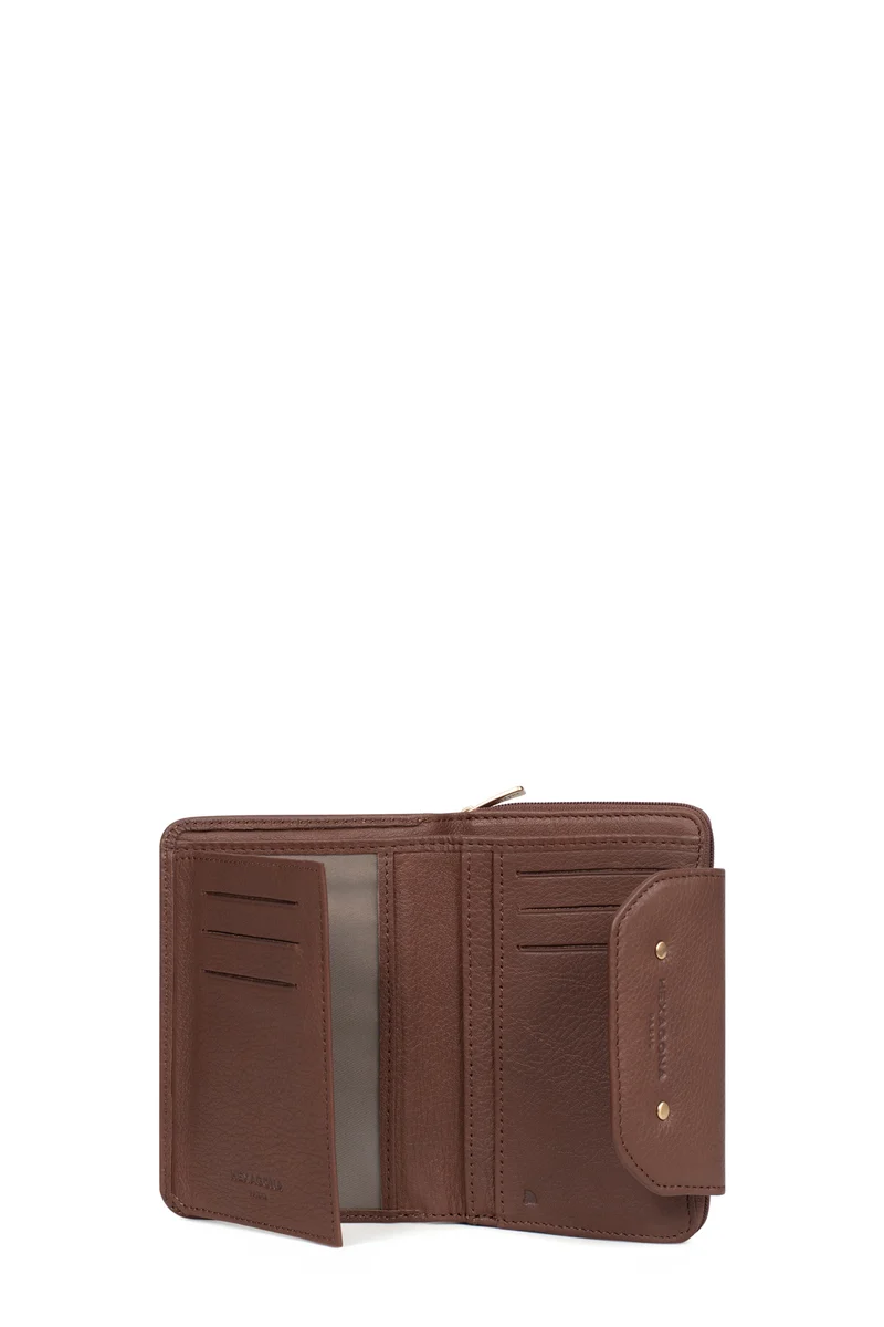 Portefeuille - 2 volets - Stop RFID - Cuir de vachette