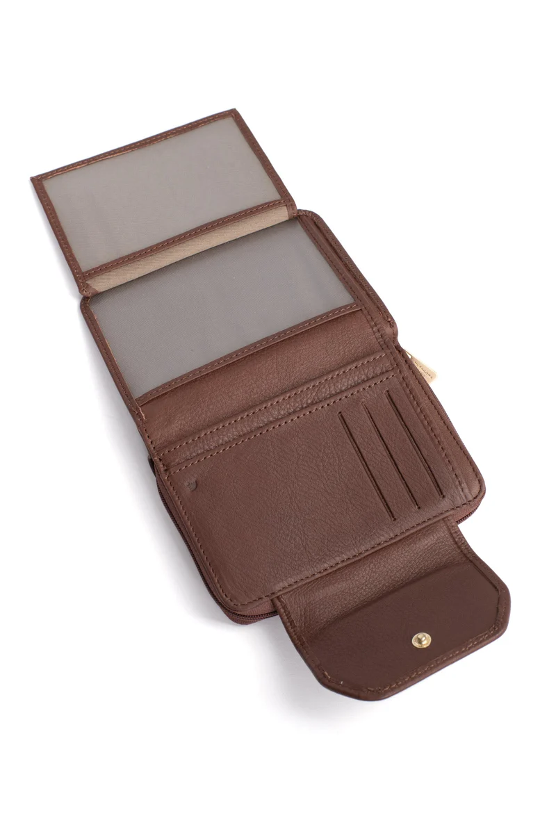 Portefeuille - 2 volets - Stop RFID - Cuir de vachette